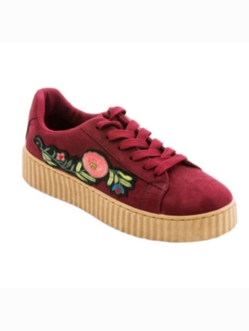 H2K Hannah Flowey Chunky Platform Sneakers with Floral Embroidery